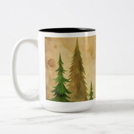 ヴィンテージ クリスマス オーナメント コーヒーマグ ツートーンマグカップ