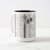 ヴィンテージ クリスマス オーナメント コーヒーマグ ツートーンマグカップ (正面左)