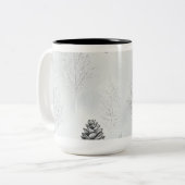 ヴィンテージ クリスマス オーナメント コーヒーマグ ツートーンマグカップ (正面左)