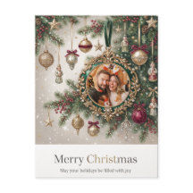 ヴィンテージ クリスマス オーナメント フォトテンプレート