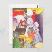 ヴィンテージ・クリスマス・キャッツ ポストカード (正面/裏面)