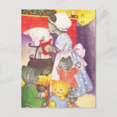 ヴィンテージ・クリスマス・キャッツ ポストカード (正面)