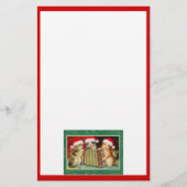 ヴィンテージ・クリスマス・キャッツ 便箋 (正面)