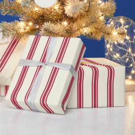 ヴィンテージ クリスマス キャンディケーン ラッピングペーパー