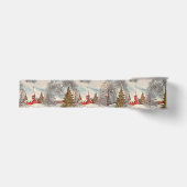ヴィンテージ クリスマス キラキラ冬の村 グログランリボン (正面)