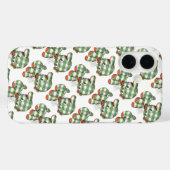 ヴィンテージ クリスマス ギンガム パピーぬいぐるみ Case-Mate iPhoneケース (裏面 (横))
