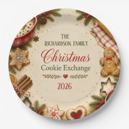 ヴィンテージ クリスマス クッキー交換会 ペーパープレート