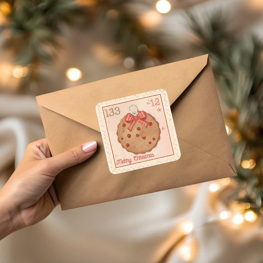 ヴィンテージ クリスマス クッキー オーナメント スクエアシール