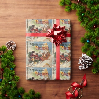 ヴィンテージ クリスマス クリスマスの前夜 ラッピングペーパー