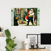 ヴィンテージ クリスマス グリーティング ポスター (ホームオフィス)