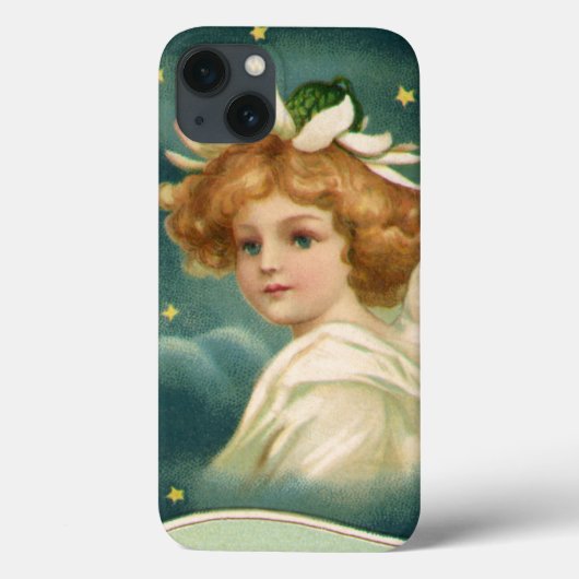 ヴィンテージ クリスマス、ゴールドスターのヴィクトリア朝の天使 Case-Mate iPhoneケース (裏面)