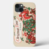 ヴィンテージ クリスマス サンタクロースと踊る子供たち Case-Mate iPhoneケース (裏面)