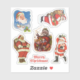 ヴィンテージ クリスマス、サンタクロースのバリエーション シール