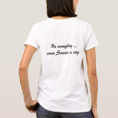 ヴィンテージ クリスマス、サンタクロースの良し悪しリスト Tシャツ (裏面)