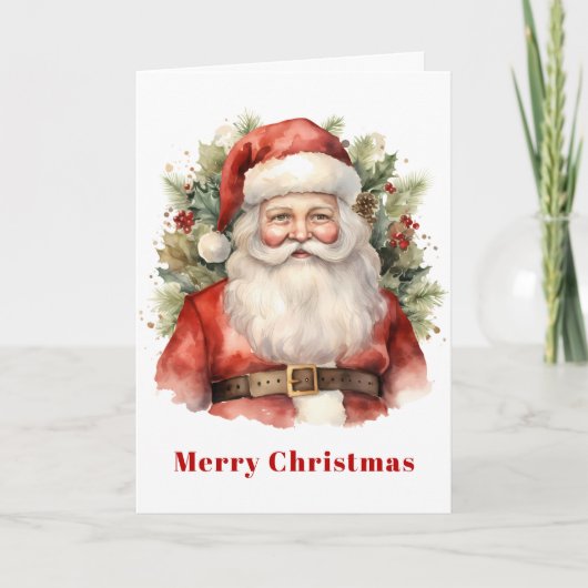 ヴィンテージ クリスマス サンタクロース 微笑み (正面)