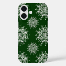 ヴィンテージ クリスマス スノーフレーク グリーン ブライズァード パターン