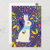 ヴィンテージ クリスマス スノー ラビット ウィンター (正面/裏面)