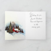 ヴィンテージ クリスマス スパンコール入り 冬の村 (内部)