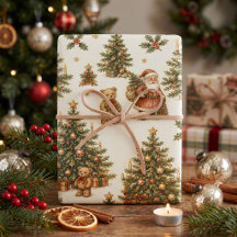 ヴィンテージ クリスマス トワル サンタヴィレッジ エンブレム