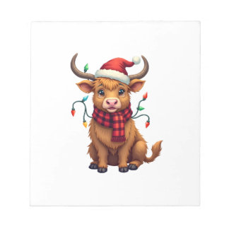 ヴィンテージ クリスマス ハイランドコウモリ カワイイ ホリデーベクター ノートパッド