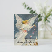 ヴィンテージ クリスマス ビクトリア朝の天使と星 薔薇 (スタンド正面)