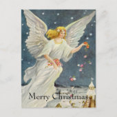 ヴィンテージ クリスマス ビクトリア朝の天使と星 薔薇 (正面)