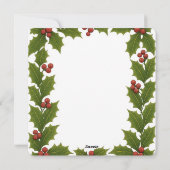 ヴィンテージ クリスマス ビレッジとホーリーの写真 (裏面)