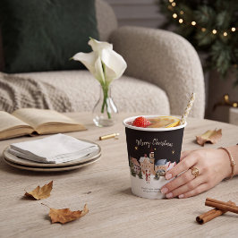 ヴィンテージ クリスマス ビレッジ スノーシーン 紙コップ