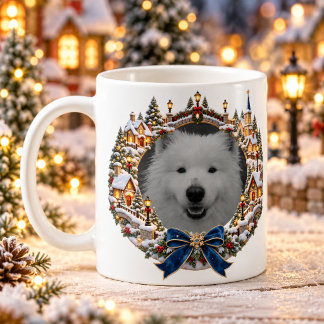 ヴィンテージ クリスマス ビレッジ ペット 写真入りギフト コーヒーマグカップ