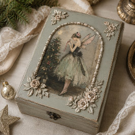 ヴィンテージ クリスマス フェアリー ツリー デコパージュ 薄葉紙