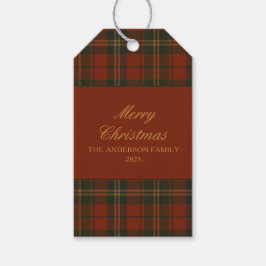 ヴィンテージ クリスマス プリント クラシック オーダーメイド ファミリーネーム ギフトタグ