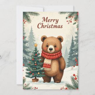 ヴィンテージ クリスマス ベア マフラー コージー クリスマスツリー