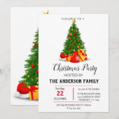 ヴィンテージ  クリスマス ホリデー ご招待 招待状 (正面/裏面)