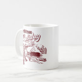 ヴィンテージ クリスマス ホリデー  コーヒーマグカップ (正面左)