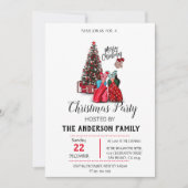 ヴィンテージ クリスマス ホリデー 招待状 (正面)
