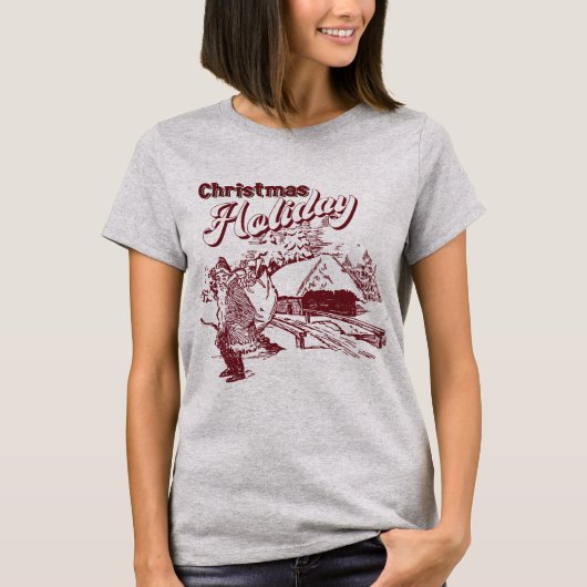 ヴィンテージ クリスマス ホリデー Tシャツ (正面)