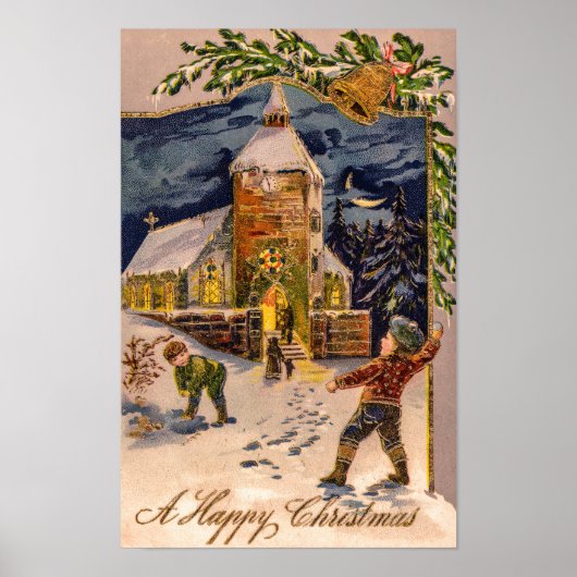 ヴィンテージ クリスマス ポスター (正面)