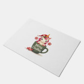 ヴィンテージ クリスマス ユニコーン Merry Christmas Mug C ドアマット (アングル)