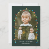 ヴィンテージ クリスマス ライト 3 枚写真アーチ (正面)