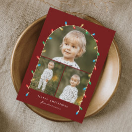 ヴィンテージ クリスマス ライト 3 枚写真アーチ