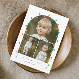 ヴィンテージ クリスマス ライト 3 枚写真アーチ