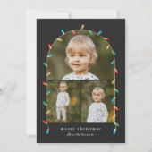 ヴィンテージ クリスマス ライト 3 枚写真アーチ (正面)