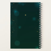 ヴィンテージ クリスマス リス、雪の結晶 ノートブック (裏面)