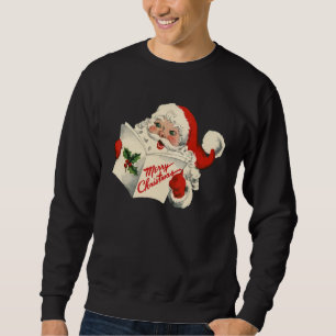 ヴィンテージ クリスマス レトロ サンタクロース チーム クラシカル スウェットシャツ