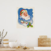 ヴィンテージ クリスマス レトロ サンタクロース ポスター (キッチン)
