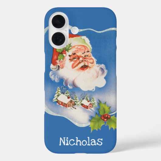 ヴィンテージ クリスマス レトロ サンタクロース Case-Mate iPhoneケース (裏面)