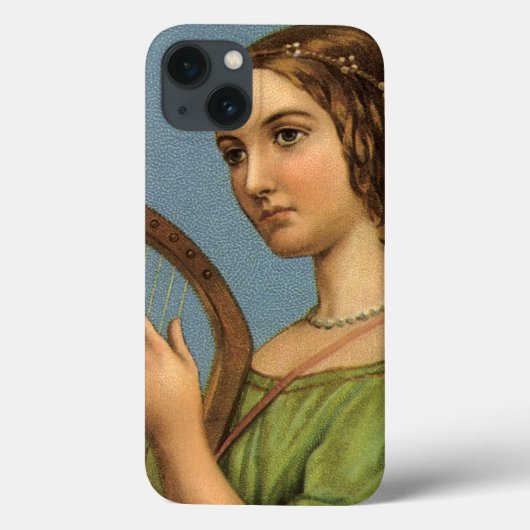 ヴィンテージ クリスマス、ヴィクトリア朝の天使と音楽ハープ Case-Mate iPhoneケース (裏面)