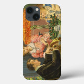 ヴィンテージ クリスマス, ヴィクトリア朝の家族のディナー Case-Mate iPhoneケース (裏面)