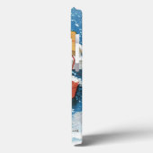 ヴィンテージ クリスマス、冬の雪の中のプレゼントを持った女の子 Case-Mate iPhoneケース (裏面 / 左)