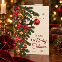 ヴィンテージ クリスマス 子猫 メリー キャットマス